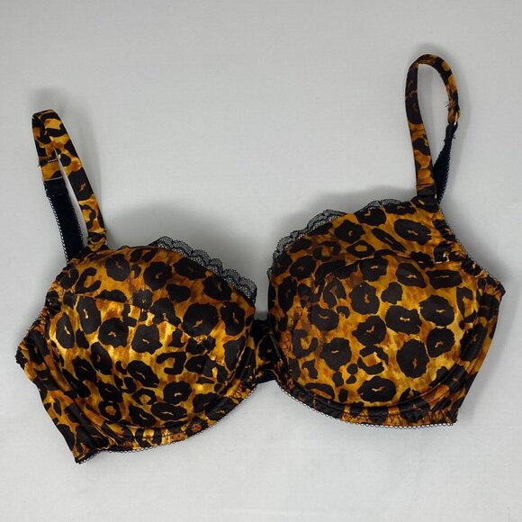 Agent Provocateur Felinda Leopard Silk Bra 32E - Picture 1 of 15